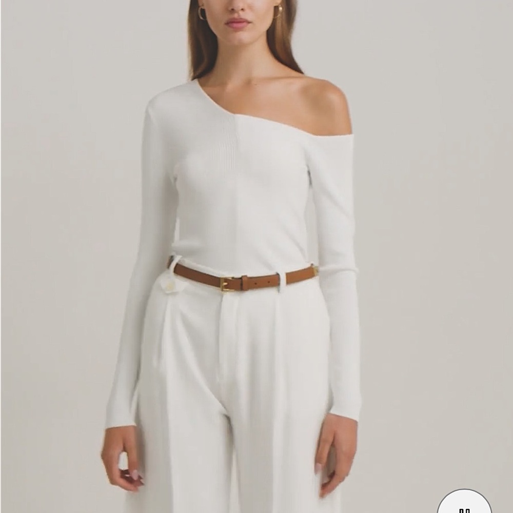 LAUREN RALPH LAUREB BAROUCHA-LONG SLEEVE-PULLOVER SIZE MEDIUM WHITE